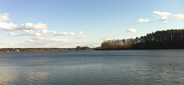 view of Durham Point across Great Bay