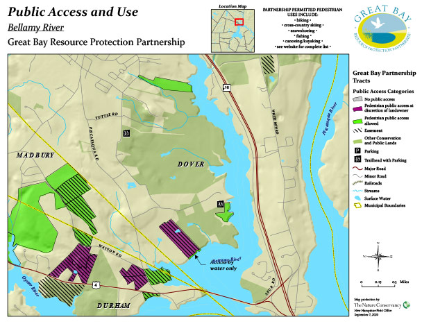 Bellamy property public access map