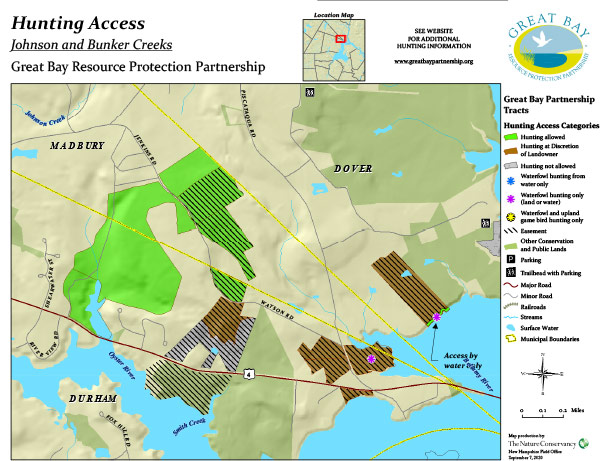 Johnson & Bunker Creek hunting access map
