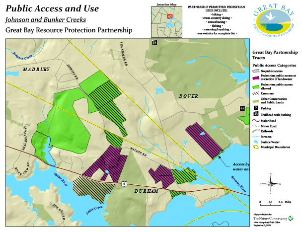 Johnson & Bunker Creek public access map
